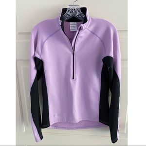 Sport Hill lilac & black quarter zip pullover